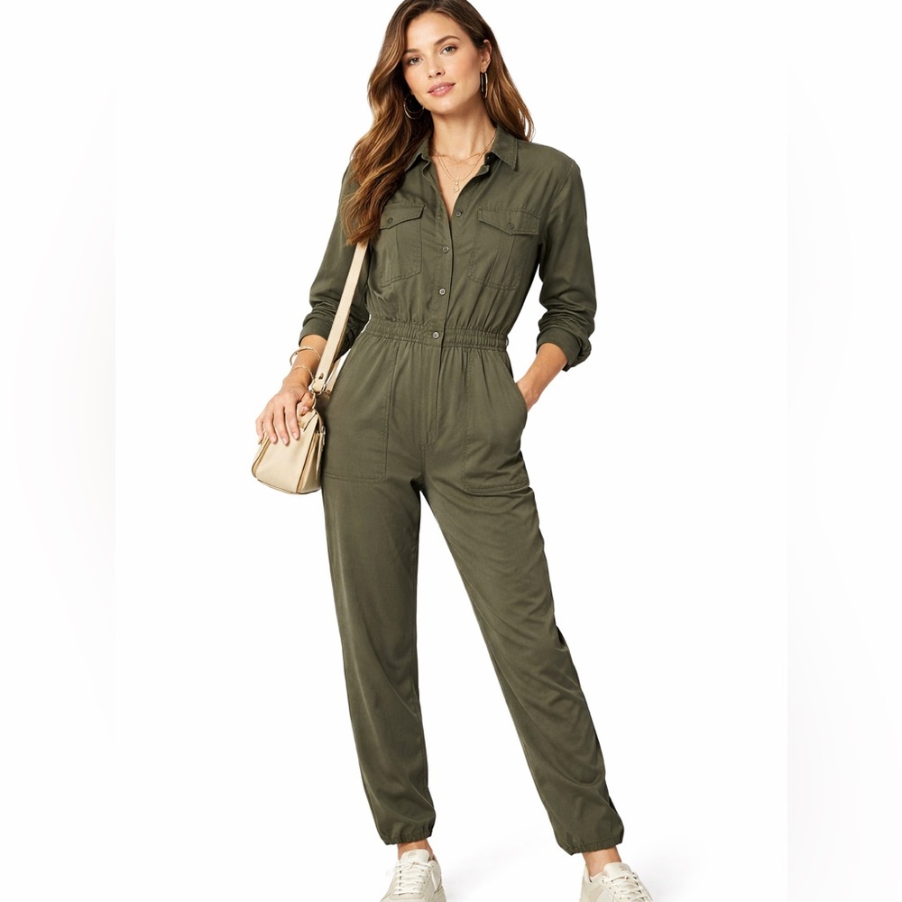 H&M Utility Jumpsuit | Olive Green | Size 10